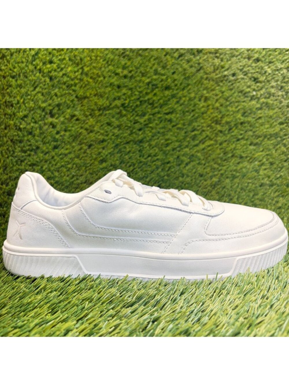 Flux Footwear Adapt Leather Trainer White Mens Size 10.5 Athletic Shoes Sneakers